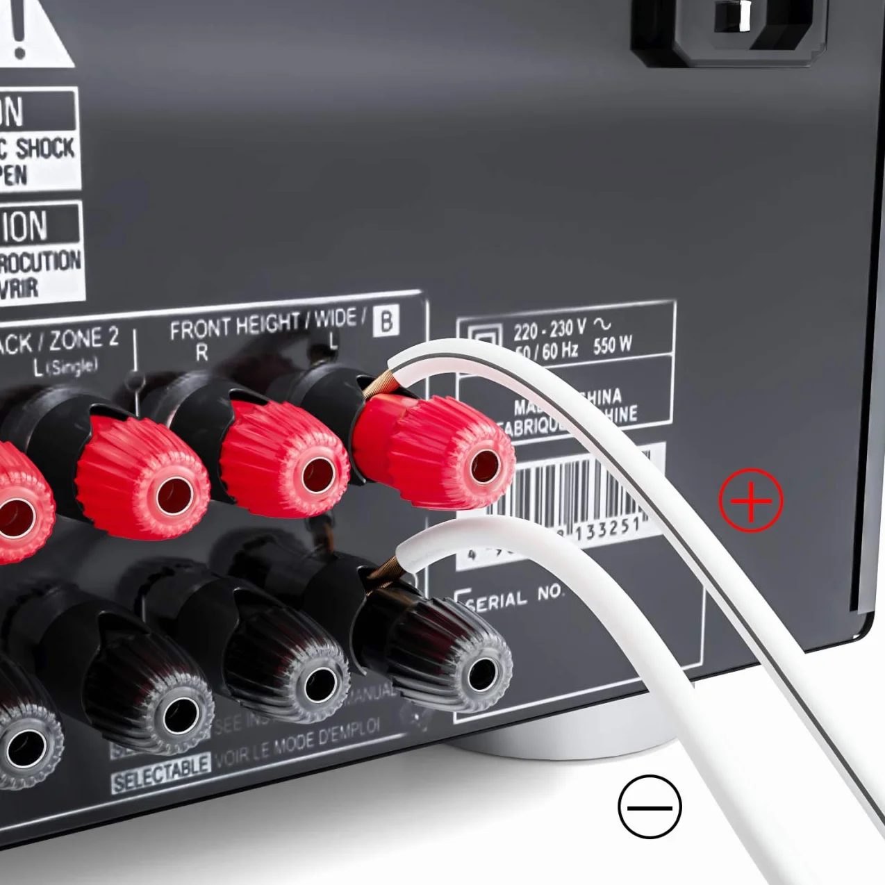 deleyCON 10m kabel głośnikowy box kabel 2x 0,75mm² aluminium powlekane miedzią oznaczenie biegunowości CCA 2x24x0,20mm linka BauPVO/CPR - biały