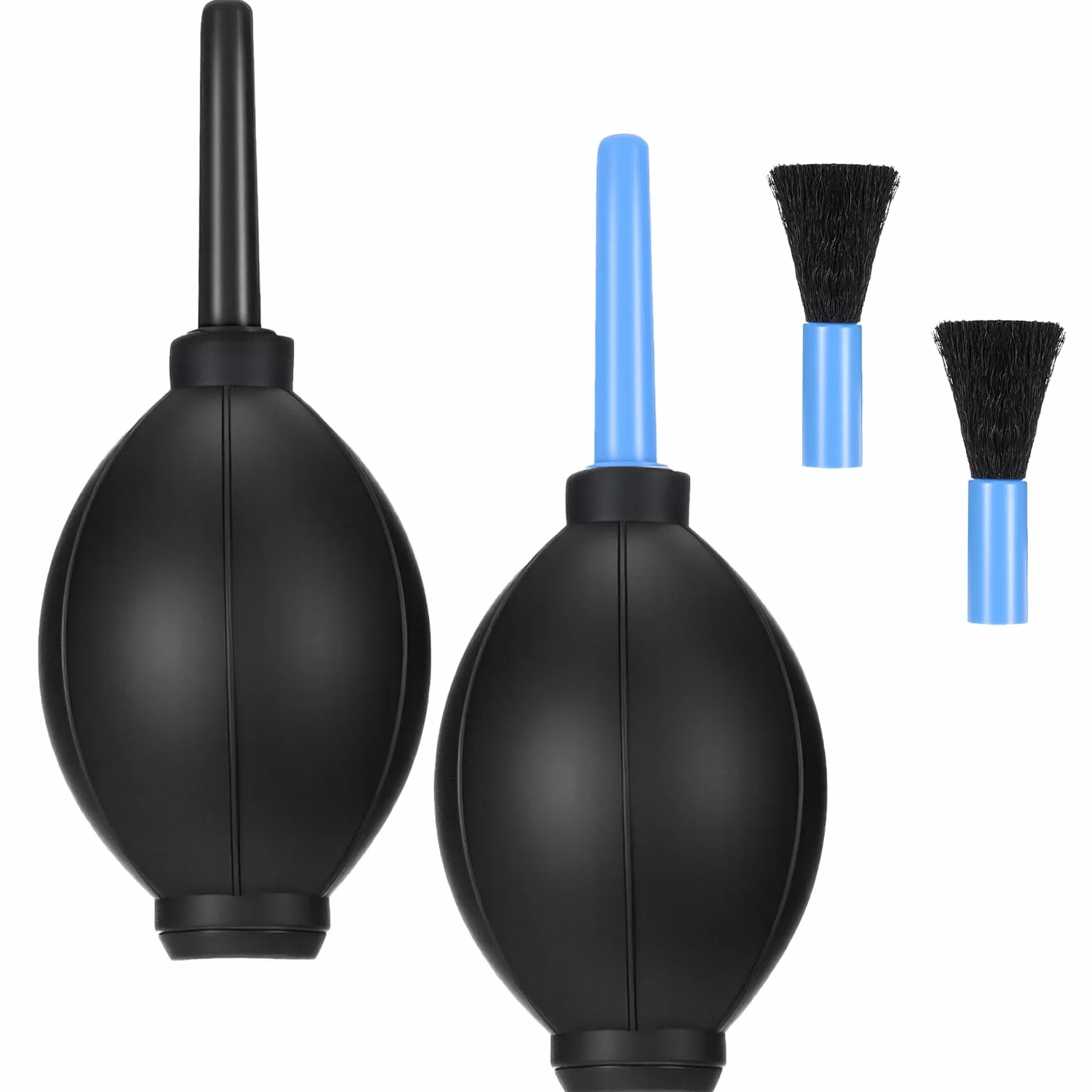2 sztuki mieszka do aparatu, zmywacz kurzu, miękka guma, dmuchawa powietrza, dmuchawa powietrza, aparat do czyszczenia aparatu, zestaw do czyszczenia obiektywu Dust Rocket z 2 szczotkami do