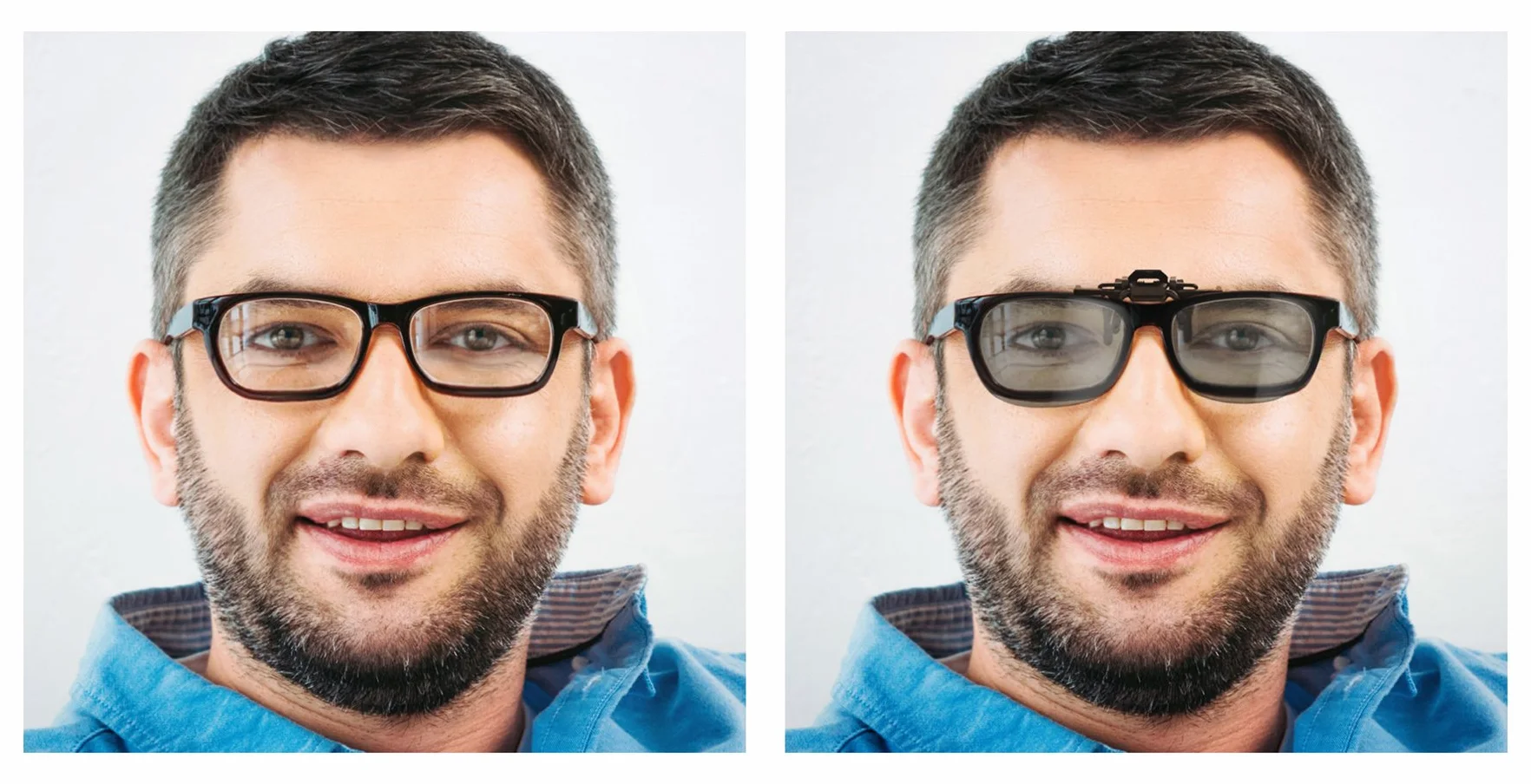 2-częściowy zestaw okularów 3D Clip-On uniwersalne pasywne okulary 3D dla osób noszących okulary, kompatybilne z wieloma różnymi urządzeniami