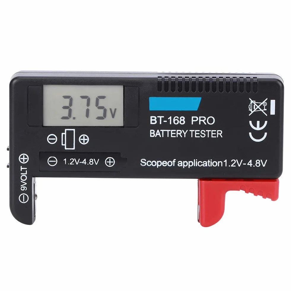 Cyfrowy tester baterii ABS Przenośny kontroler baterii LCD Silna kompatybilność Tester obciążenia baterii do małych baterii Przycisk ogniwa 1,2 V - 4,8 V