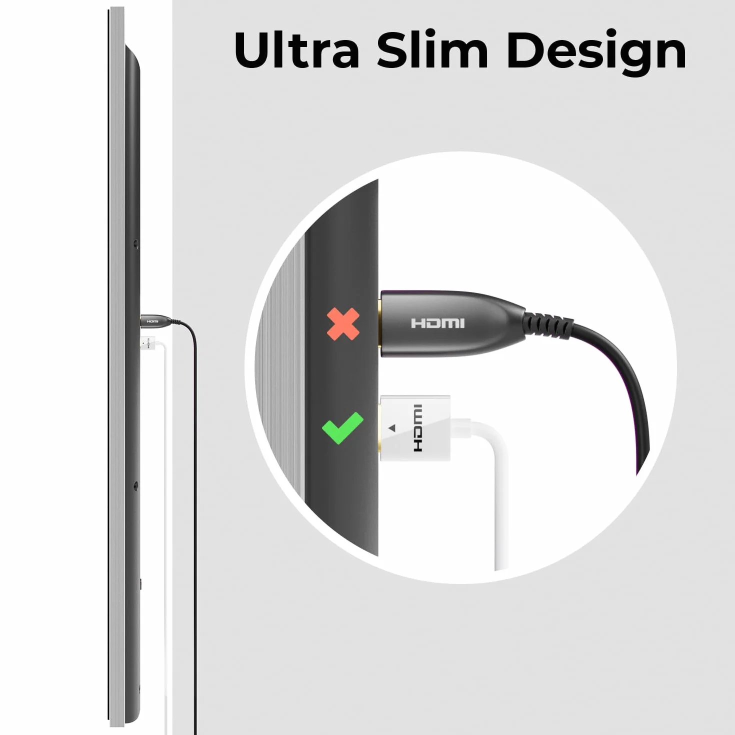 deleyCON 2m 4K HDMI 2.0 Kabel Slim (Mały i Elastyczny Kabel HDMI) - 1080P 2160P UHD ARC HDR 3D do TV, Monitora, Projektora, Laptopa, Notebooka, PC, Komputera, PS4, PS5, XBOX - Biały