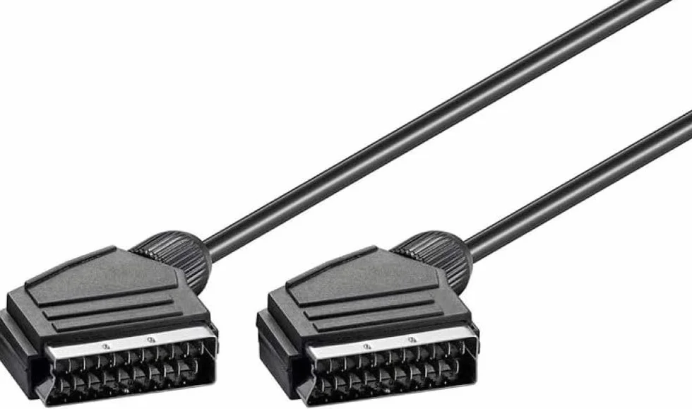 Goobay 11702 SCART kabel przyłączeniowy, niklowany, średnica 7 mm, długość kabla 1,5 m