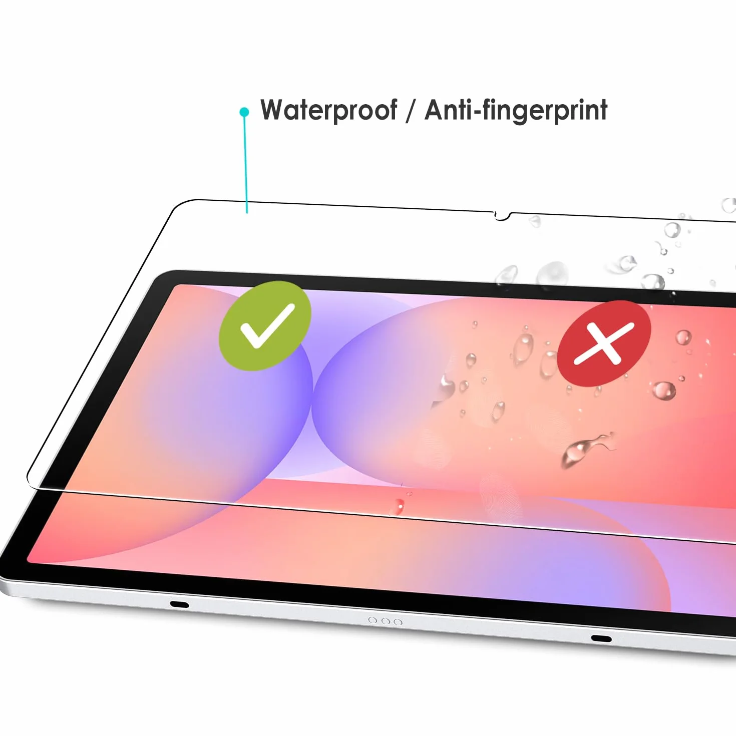 WD&CD 2 sztuki kompatybilny z Samsung Galaxy Tab S10 Lite 10.9/S10 FE /S9 FE/S9/S8 inch, szkło hartowane wysokiej rozdzielczości kompatybilne z Doogee Tab A9/A9Pro 10,1 cala