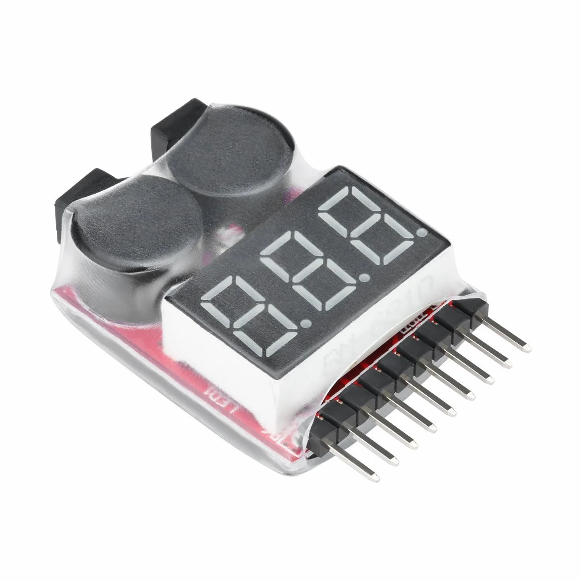 DollaTek 2 szt. RC Lipo Battery Monitor Tester alarmu Checker Niskie napi?cie Buzzer Alarm ze wska?nikiem LED dla akumulatora litowo-jonowego Lipo LiFe LiMn 1-8 S