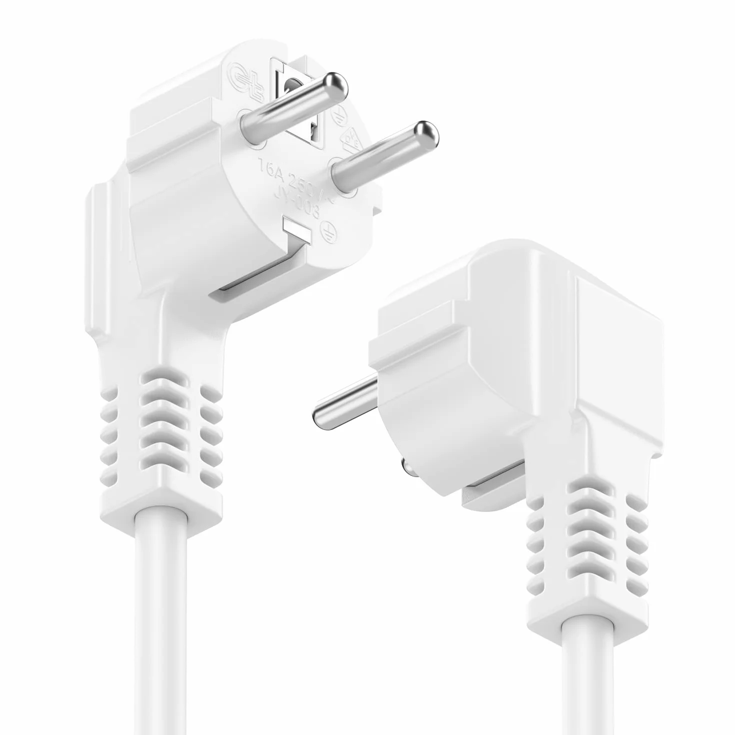 deleyCON 5m Listwa Zasilająca 3-Gniazda z USB, 3x Gniazdo z Bolcem Ochronnym, 2x USB-A Port ładowania np. do Telefonu & Tabletu, Ochrona Przeciwprzepięciowa, Wyłącznik ON/OFF, Biała