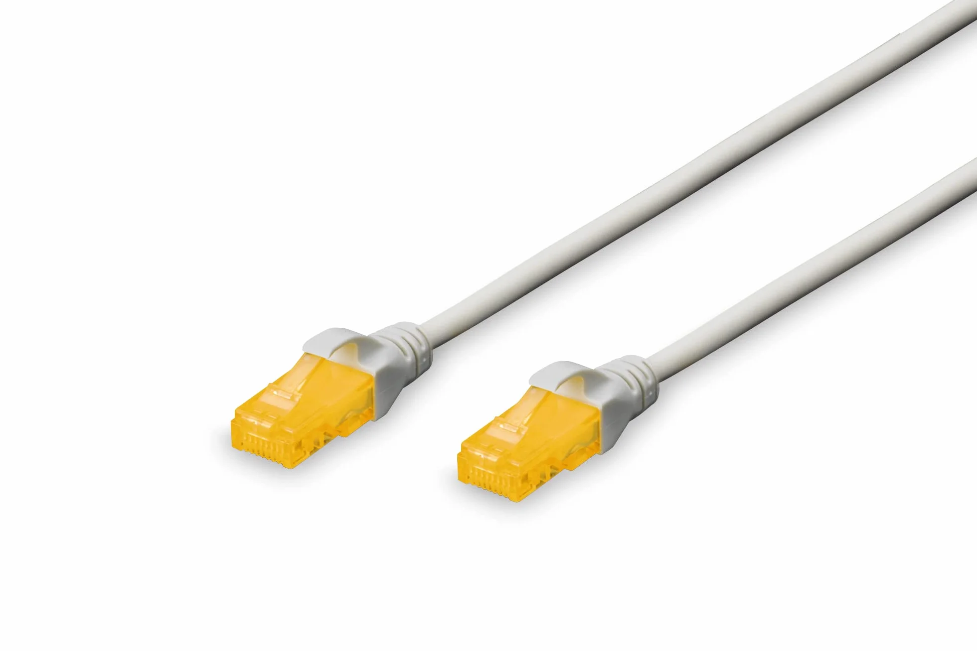 DIGITUS Kabel LAN Cat 6A – 2 m – U/UTP nieekranowany – 10 Gb/s – 500 MHz – PoE+ – AWG 26/7 – LSZH – kabel sieciowy RJ45 – kompatybilny z Cat6 i Cat7 – szary