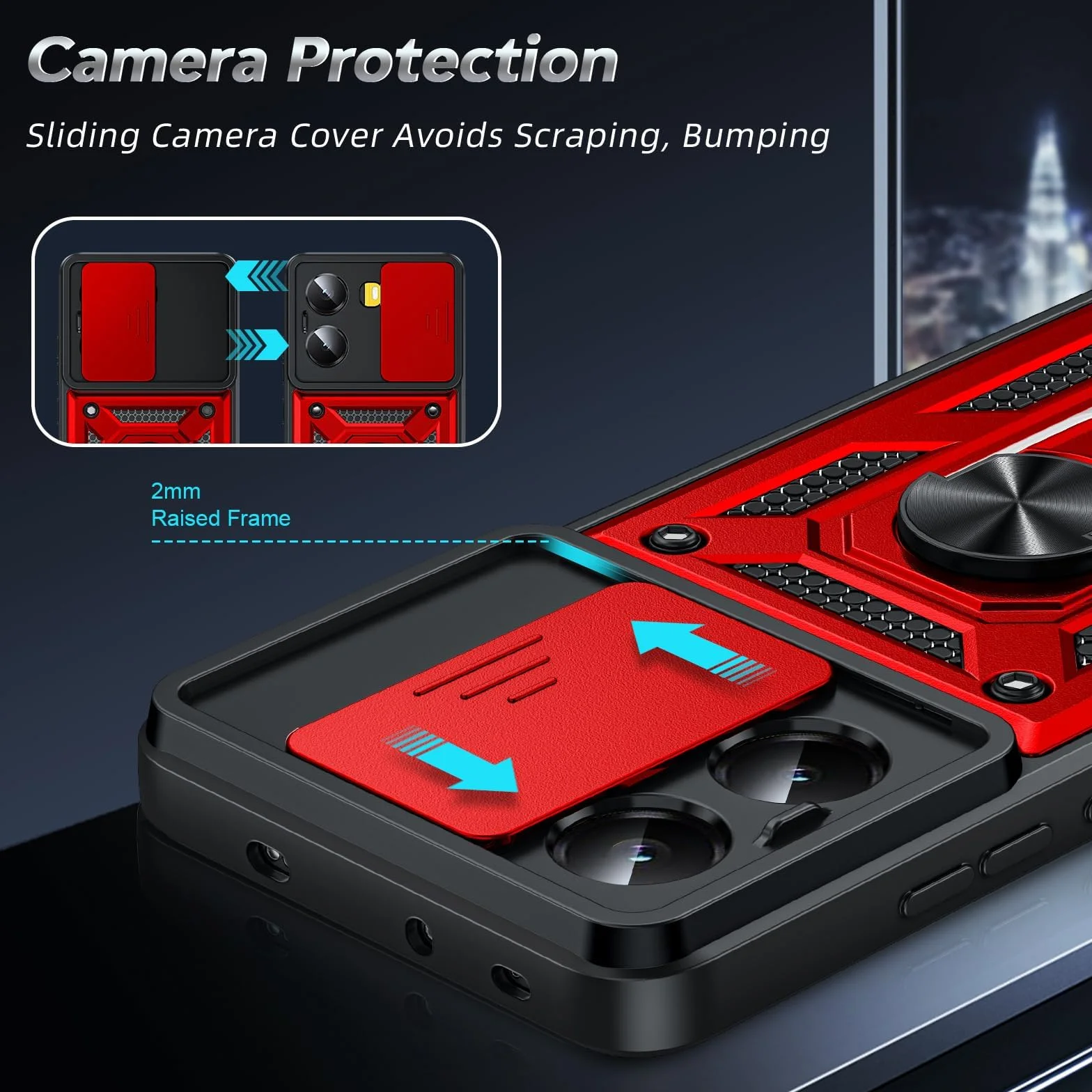 LeYi Etui do Xiaomi Poco X7 PRO ze szkłem hartowanym, odporny na wstrząsy TPU zderzak 360°