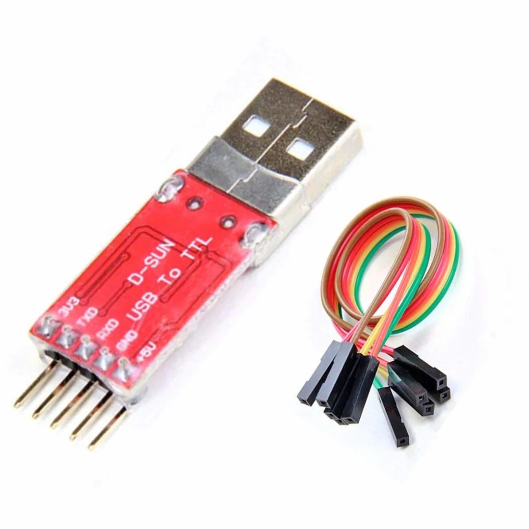 Hailege 2 szt. CP2102 USB 2.0 na TTL UART moduł konwertera szeregowego 5-pinowy STC PRGMR z przewodem Dupont