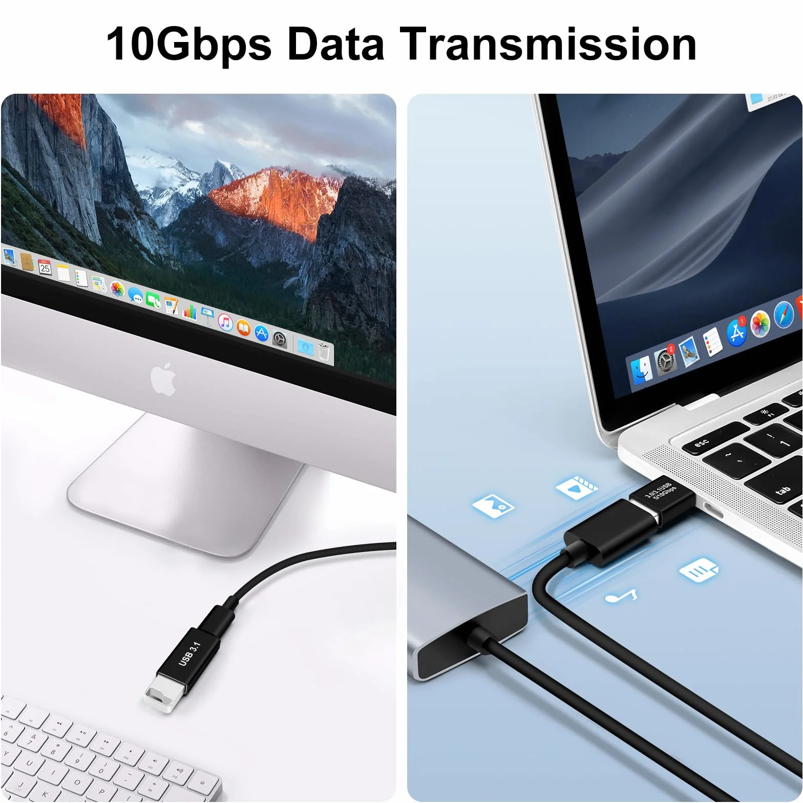 Złącze USB 3.0 Adapter USB A 3.0/3.1 męski na żeński, złącze kablowe typu A 3.0 żeński do żeńskiego, do podłączenia końcówek USB, złącze przedłużające