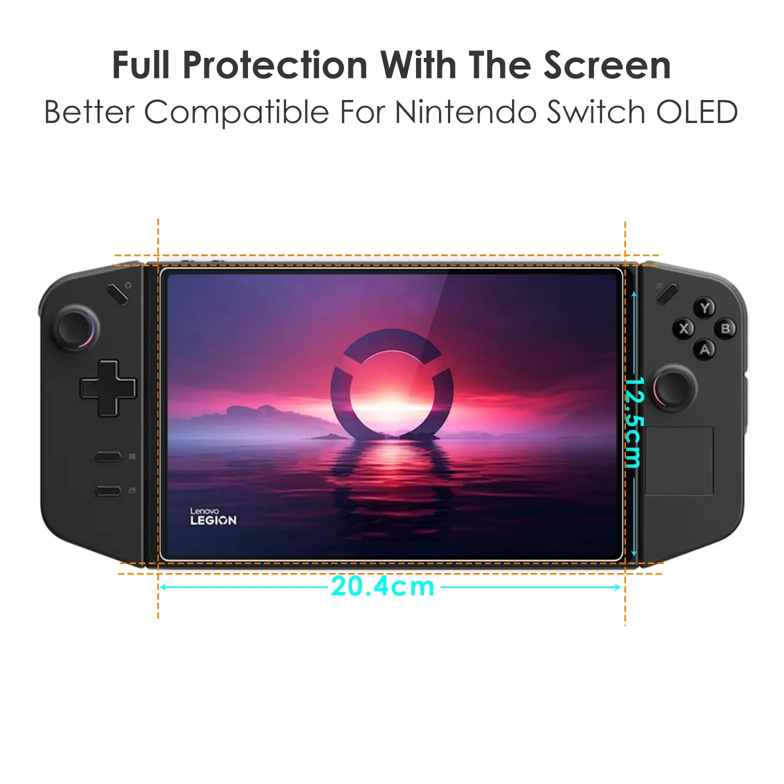 WD&CD Zestaw 2 folii ochronnych kompatybilnych z Lenovo Legion Go, 2.5D Tempered Glas Screen Protector, twardość 9H (ochrona przed zarysowaniami) 【Bez pęcherzyków powietrza】