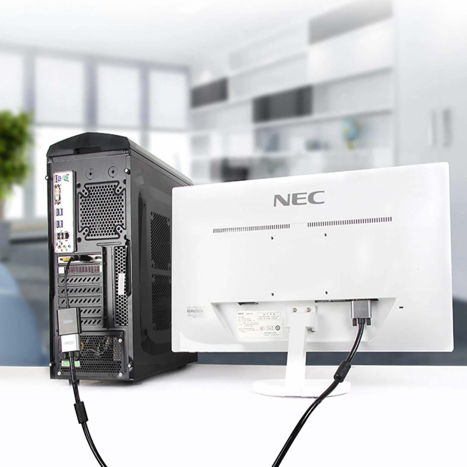 Jsdoin DisplayPort na VGA, 1080P pozłacany adapter DP na VGA (męski na żeński) kompatybilny z Lenovo, Dell, HP, ASUS