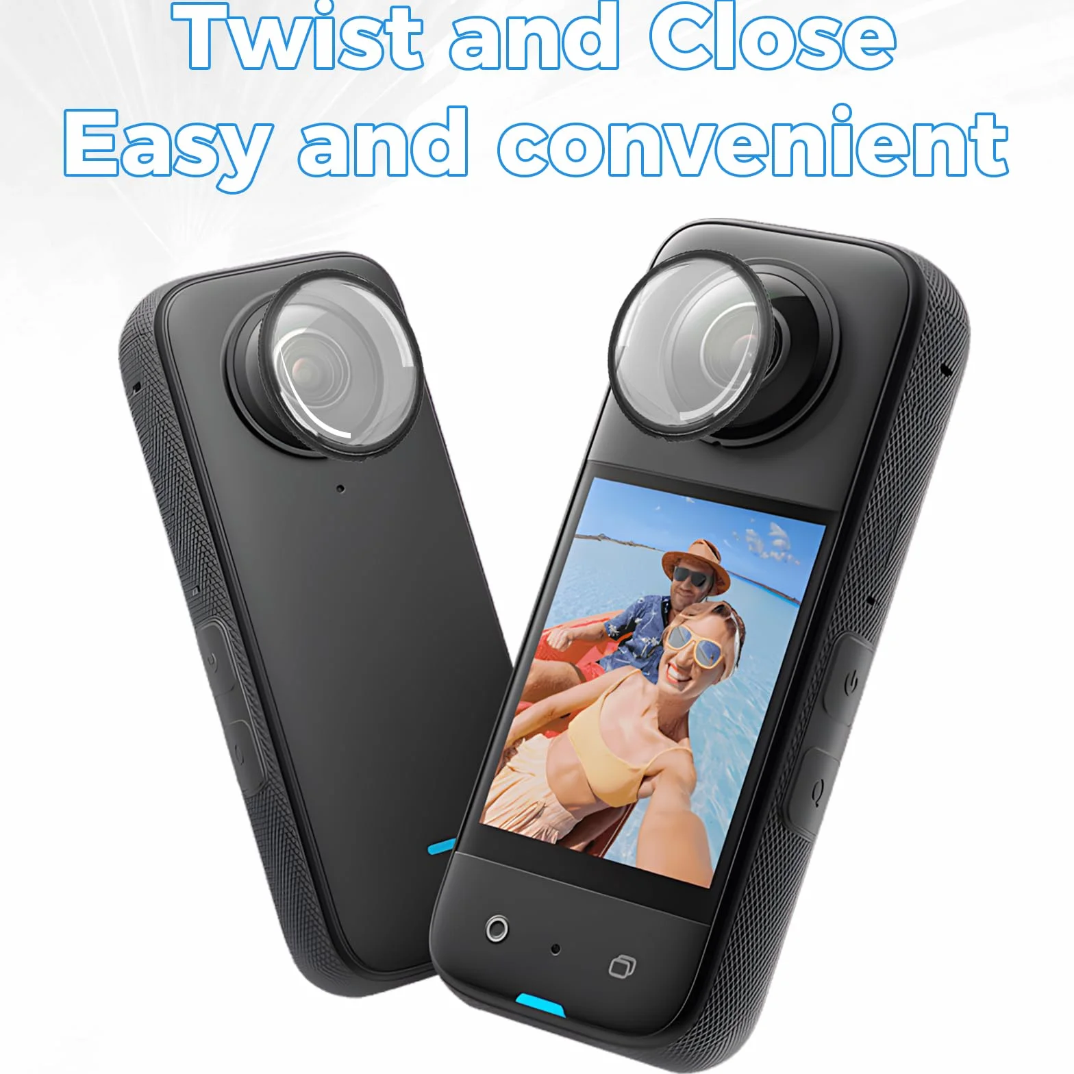 2 sztuki ochraniaczy soczewek premium do Insta360 X4 – obrotowa ochrona obiektywu z filtrem UV, ochrona przed zarysowaniami i kurzem – pasujące akcesoria Insta360 X4 zapewniają wyraźne zdjęcia i