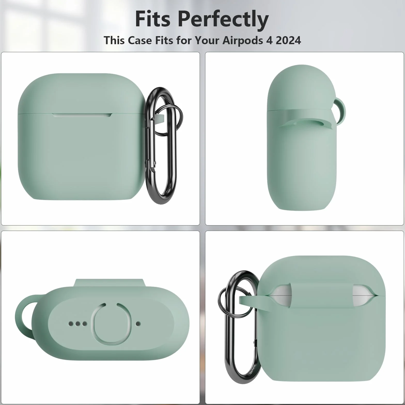 Etui kompatybilne z AirPods 4 z zestawem czyszczącym, miękki pokrowiec ochronny, szary
