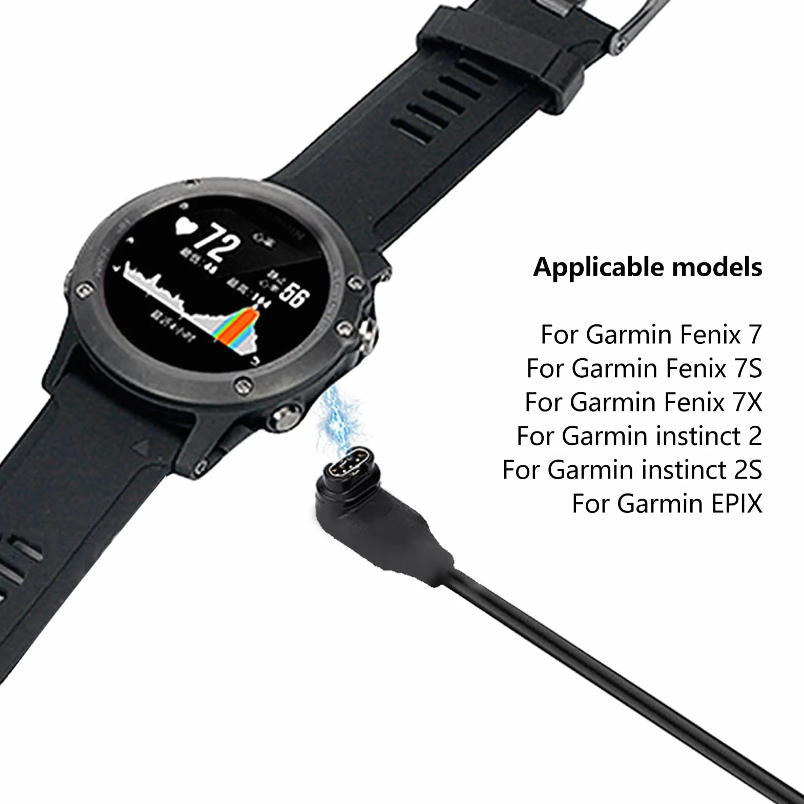Adapter Typu C do Złącza ładowarki Zegarka Garmin, Konwerter ładowania 5 V USB C do Fenix ​​7/7S/7X, Instinct 2/2S/Solar, Vivoactive 4/4S/3, Venu 2/2S/Sq, Forerunner itp.