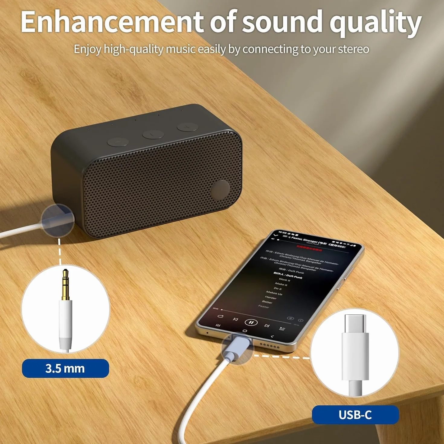 Kabel audio Aux do USB-C, USB-C do gniazda 3,5 mm, elastyczny adapter USB-C do gniazda 3,5 mm do modeli iPhone 17 16 15 Pro Max Plus, Samsung S26 S25 S24 Ultra, Pixel, iPad – do radia samochodoweg