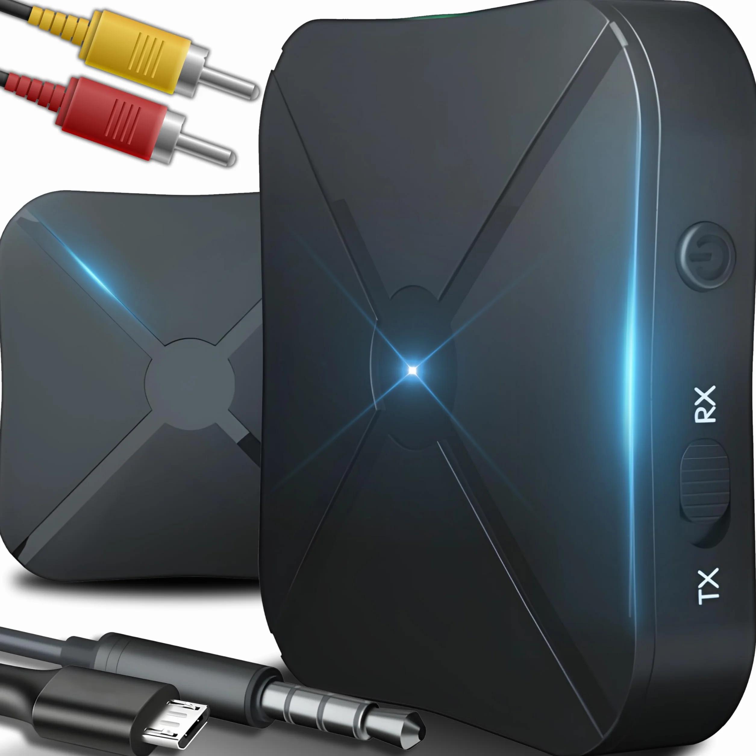 Retoo Odbiornik Bluetooth, RCA 3,5 mm gniazdo AUX Adapter Bluetooth SBC AAC, odtwarzacz Stereo Audio HiFi do smartfona, tabletu, laptopa, głośnika kina domowego