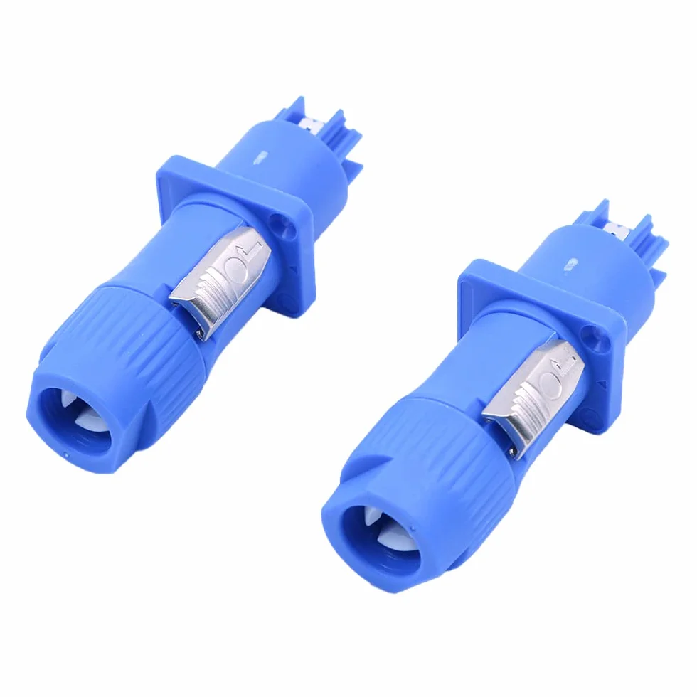WANGCL 2 sztuki 3-stykowe złącza z męską i żeńską głowicą PowerCon do gniazd wejściowych lub wyjściowych lub sygnału do oświetlenia scenicznego i głośników