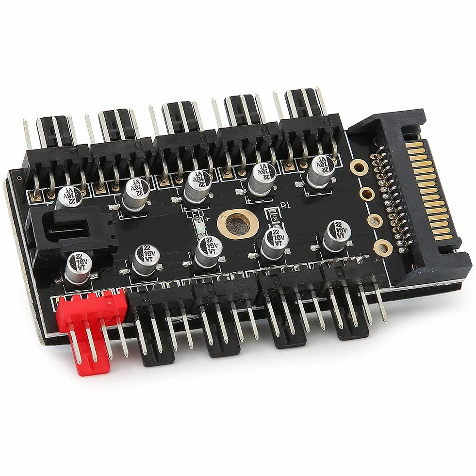 Koncentrator sterowania PWM do wentylatora obudowy komputera, 4-pinowy rozdzielacz chłodzenia procesora, kontroler SATA/4D (SATA) 12V
