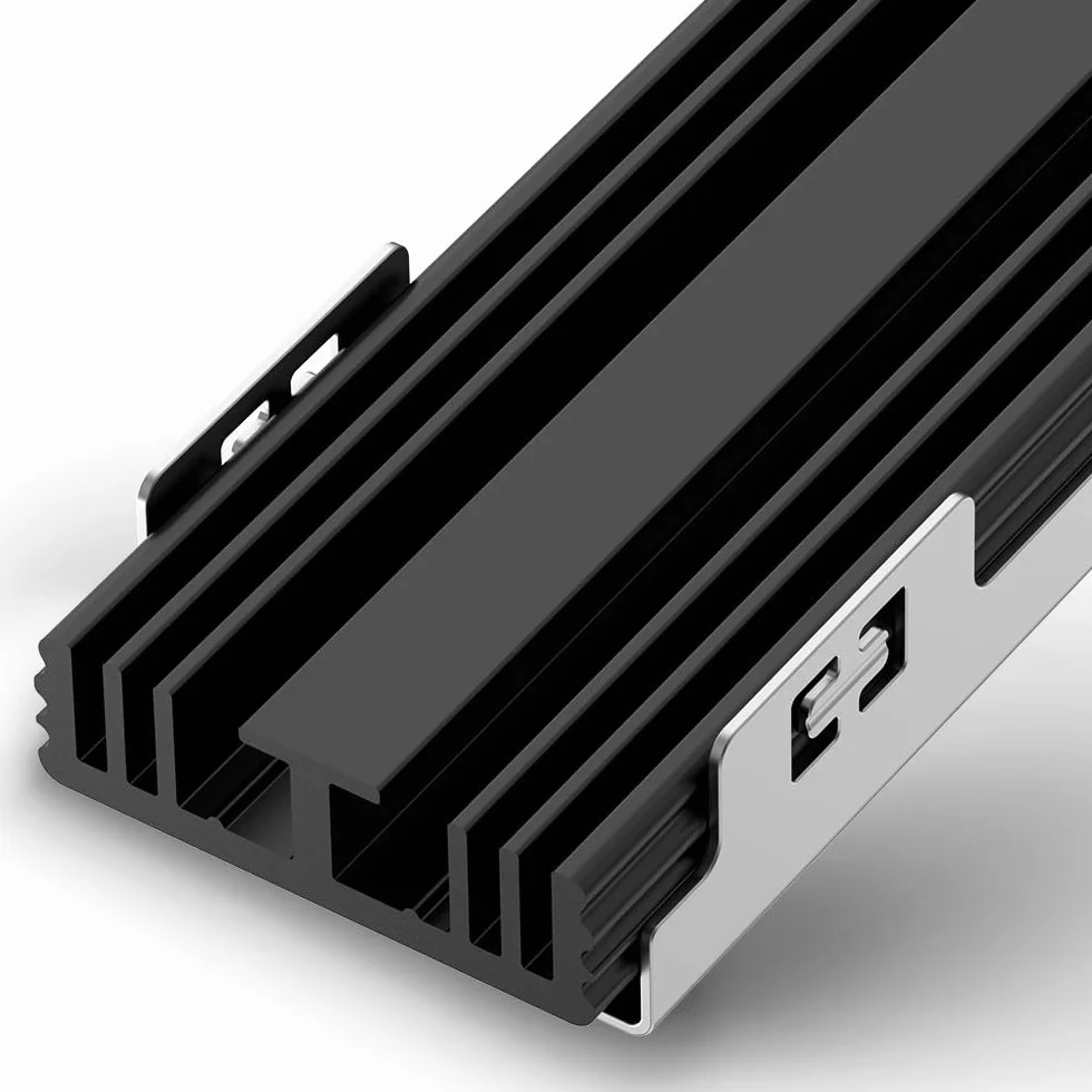 DollaTek M.2 Nvme Radiator do dysków SSD 2280, wysokowydajny aluminiowy radiator, czarny