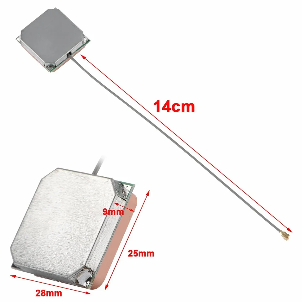 Antena GPS UFL, Bewinner Wysokiej jakości ceramiczna antena GPS z interfejsem UFL do GPS, wzmocnienie 28 dB, Ceramiczna antena GPS super trwałość i odporność na ciśnienie
