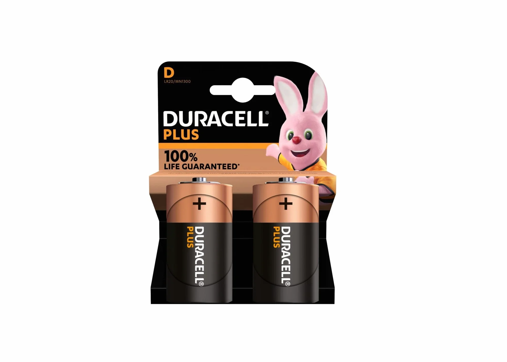 2 x Duracell D Plus LR20 MN1300 alkaliczny (1 x blister, 2 baterie), 2 baterie
