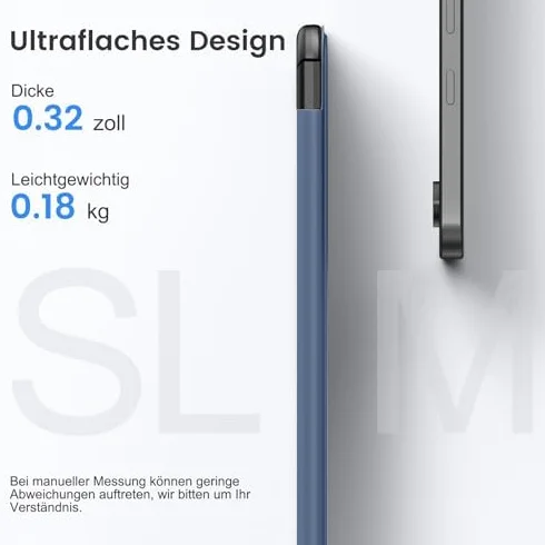 Etui ochronne do Samsung Galaxy Tab A11+ A9+ 11 cali (2025/2023), twarde, Auto Sleep/Wake, niebiesko-szare
