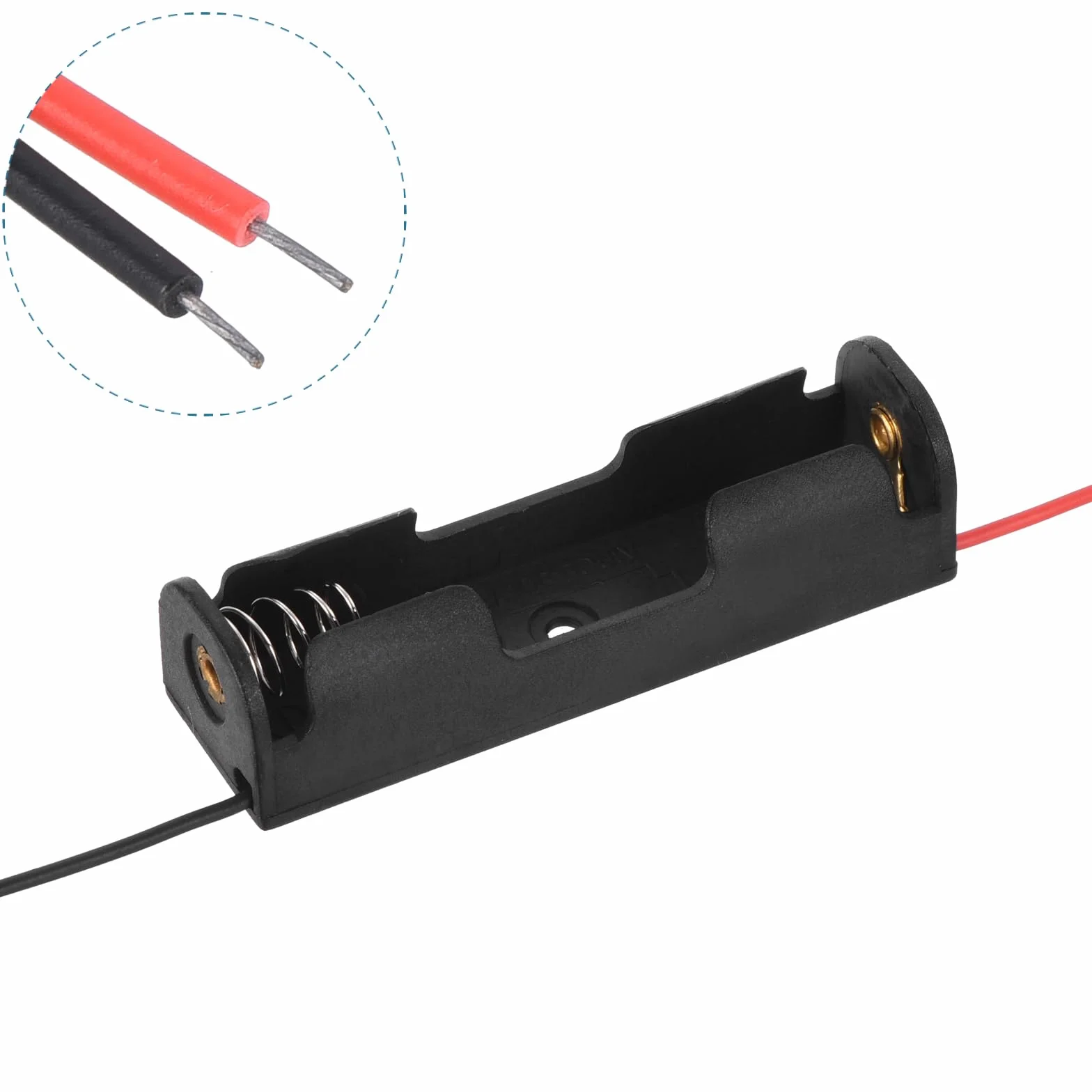 QUARKZMAN 2 x uchwyt na baterie AA 1,5 V komora baterii czarna