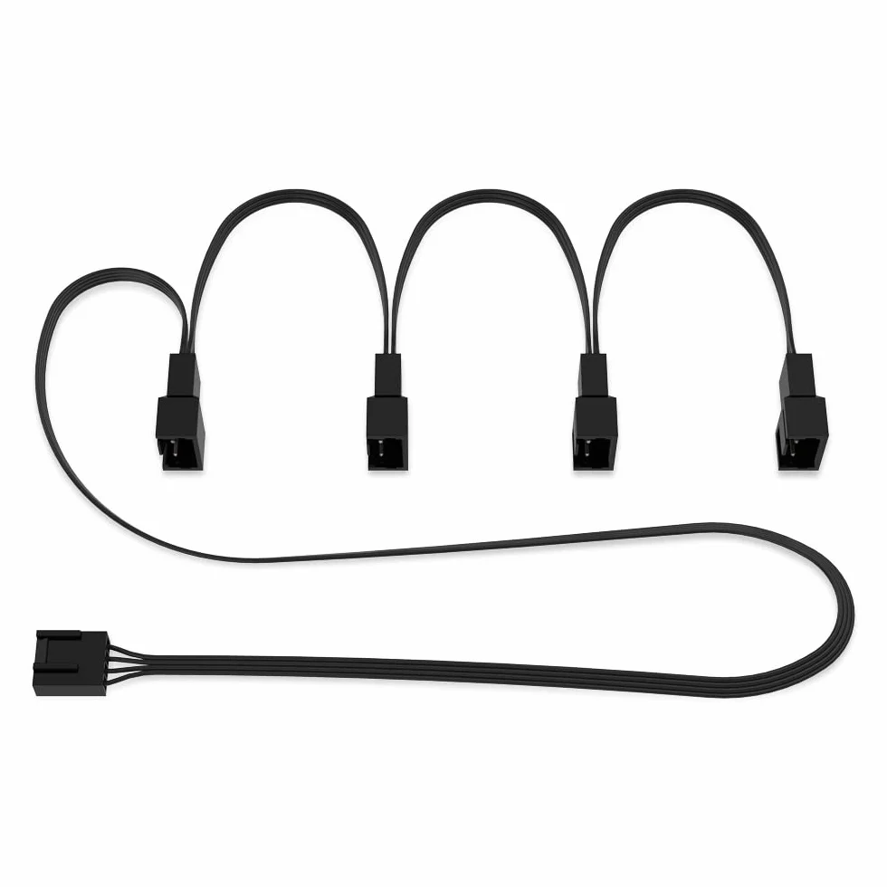 ARCTIC 4-Pin PWM Fan Splitter Cable - kabel rozdzielający PST dla 4 wentylatorów obudowy, wentylatory PC, rozdzielacz PWM, złącze dla wielu wentylator
