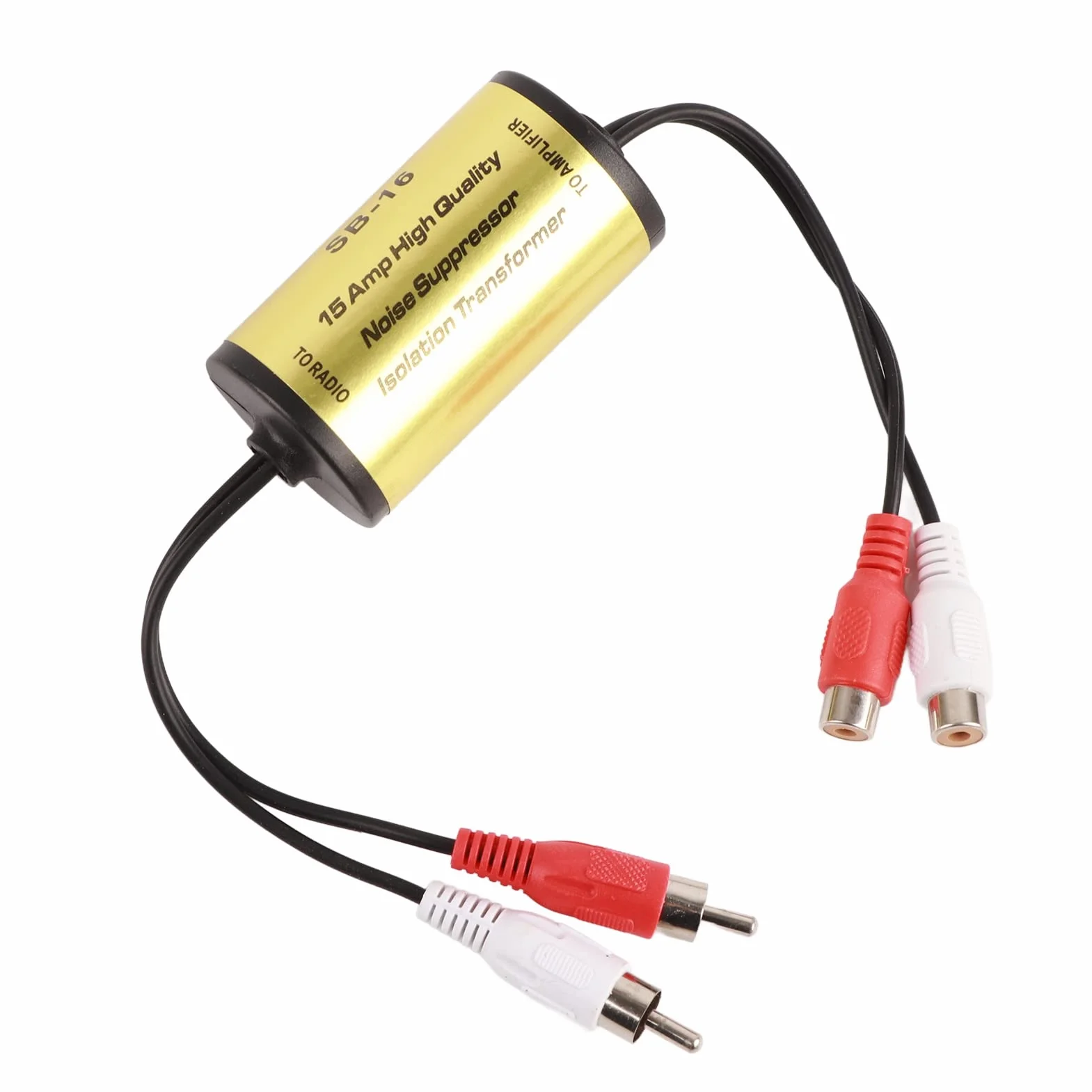 Izolator Szumów Pętli Uziemienia Golvery do Samochodowego Sprzętu Audio PC System Stereo z Gniazdem 3,5 Mm lub Gniazdem Eliminuje Niepożądane Szumy Wzmacnia sygnał Radiowy