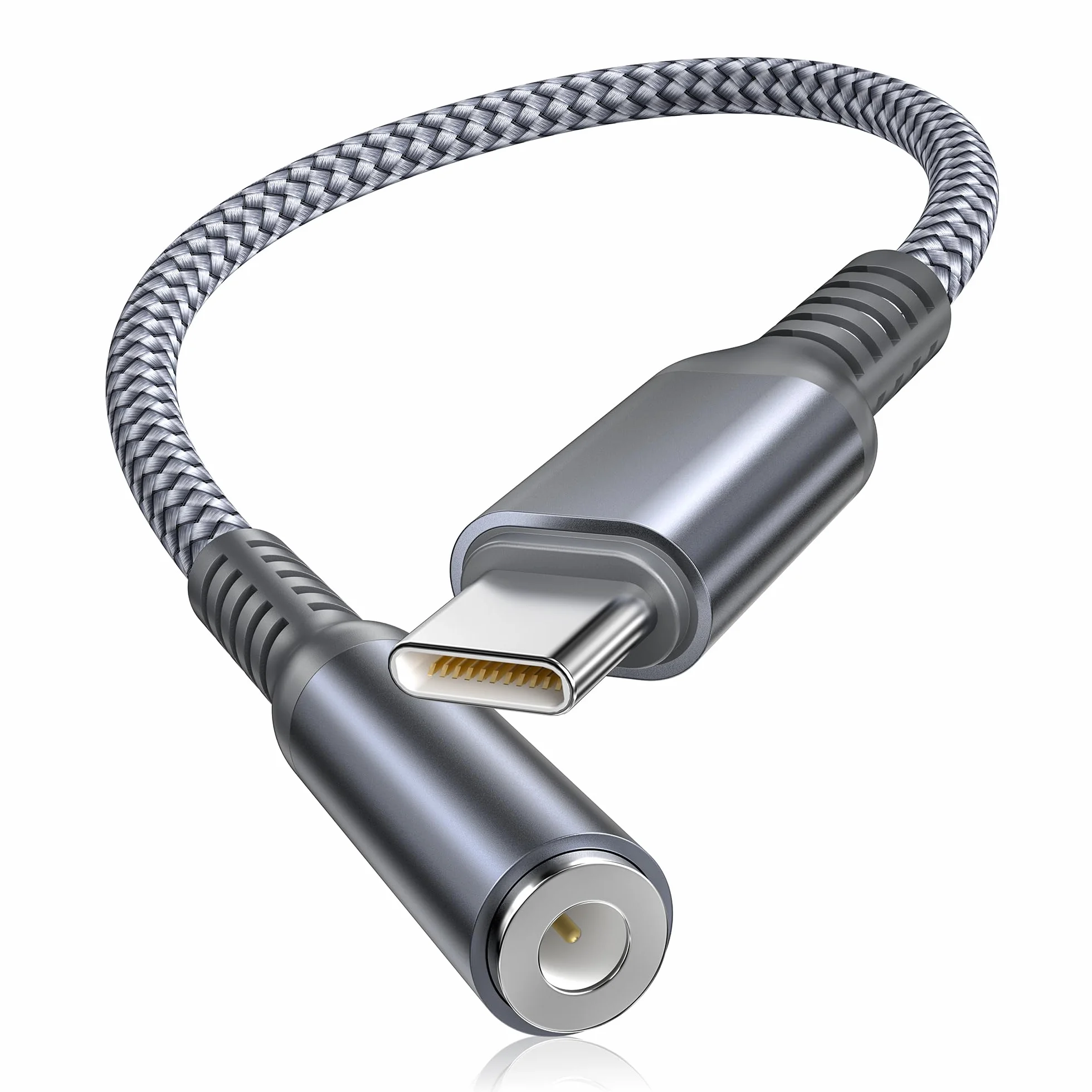 Basesailor Adapter USB C Jack do iPhone 17 Air 16 Pro Max, typ C męski na 3,5 mm, konwerter słuchawkowy, gniazdo słuchawkowe do Apple 16e 15, Samsung Galaxy S25 S24, Tab S9, A56, A55, A54, iPad 10