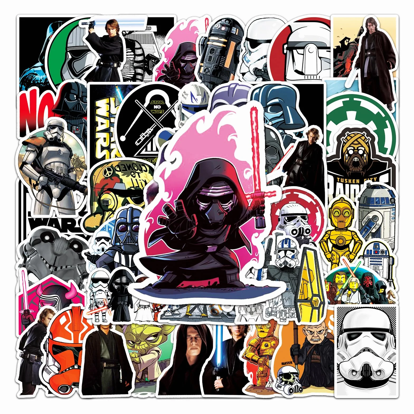 50 sztuk naklejek na laptopa, wodoodporne naklejki PCW do dekoracji DIY, naklejki w stylu graffiti na samochody, motocykle, laptopy, rowery, deskorolki, snowboard, bagaż itp.