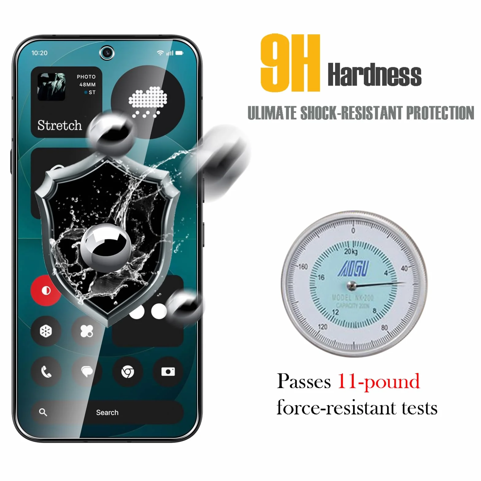 WFTE [2 sztuki folii ochronnej do Nothing Phone (4a) Pro 5G szkło pancerne folia szklana twardość 9H, odporna na zarysowania, odporna na pęcherzyki powietrza, folia ochronna na ekran, szkło pancerne