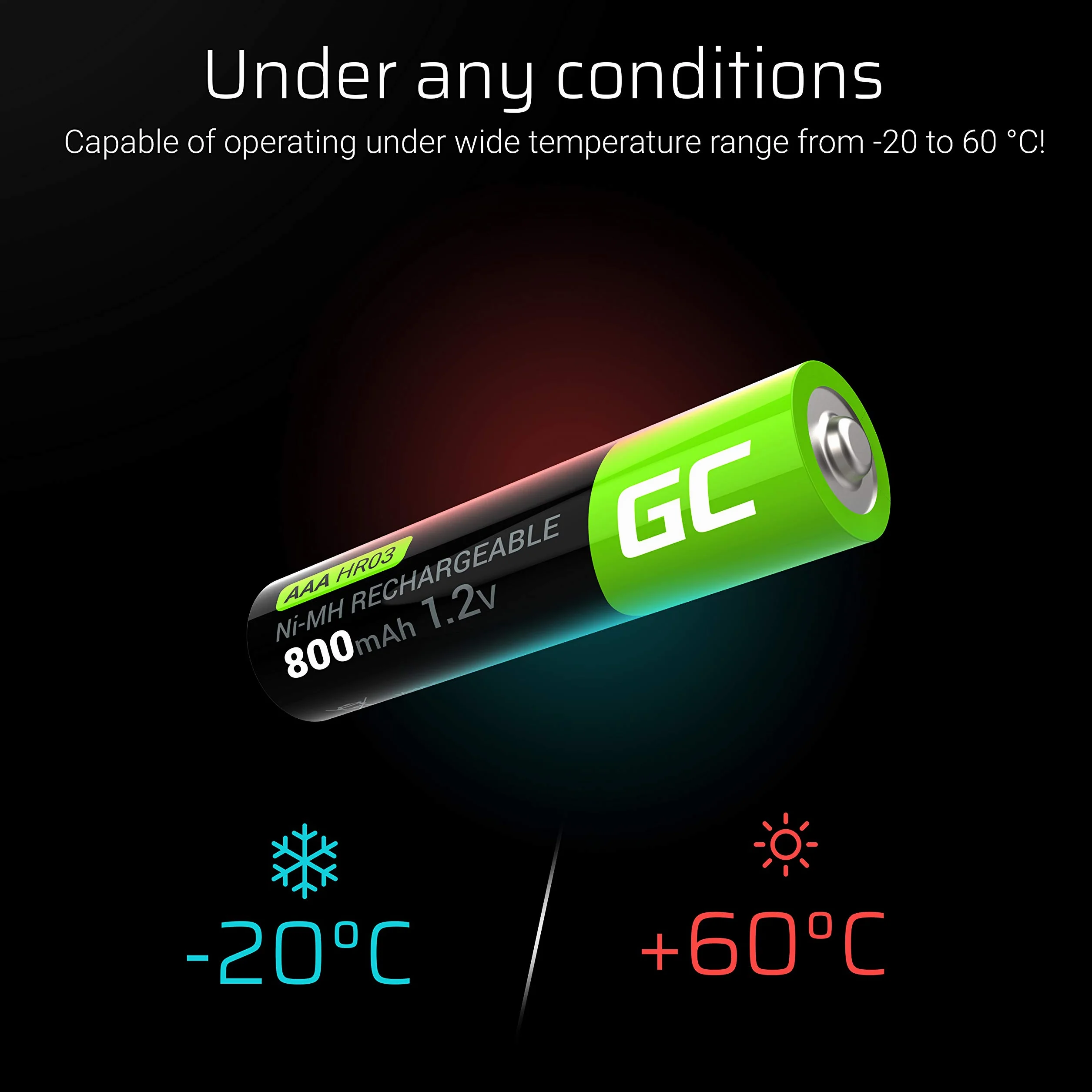 Green Cell Baterie Akumulatorki Paluszki 4x AAA HR03 800mAh