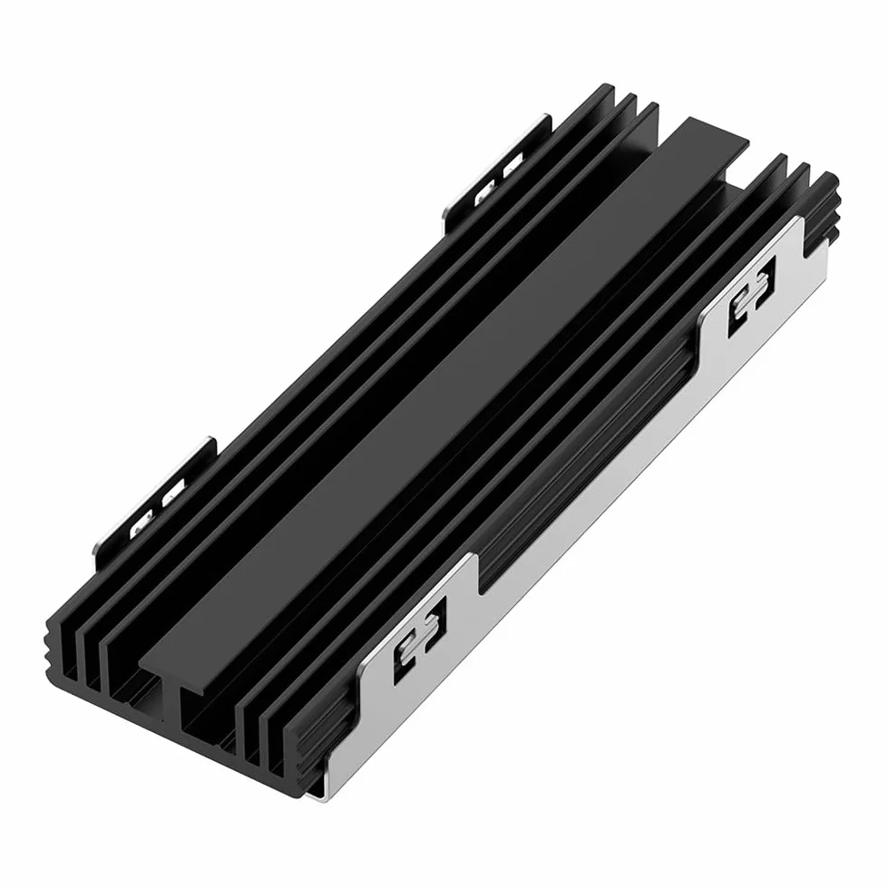 DollaTek M.2 Nvme Radiator do dysków SSD 2280, wysokowydajny aluminiowy radiator, czarny