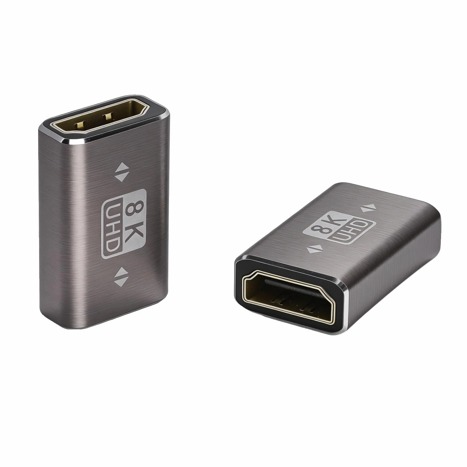 HENGBIRD Złącze HDMI 8K na gniazdo, 2 sztuki, przedłużacz HDMI, adapter HDMI 2.1, złącze HDMI, złącze przedłużające do kabla HDMI, monitora, telewizora, projektora, laptopa, PC