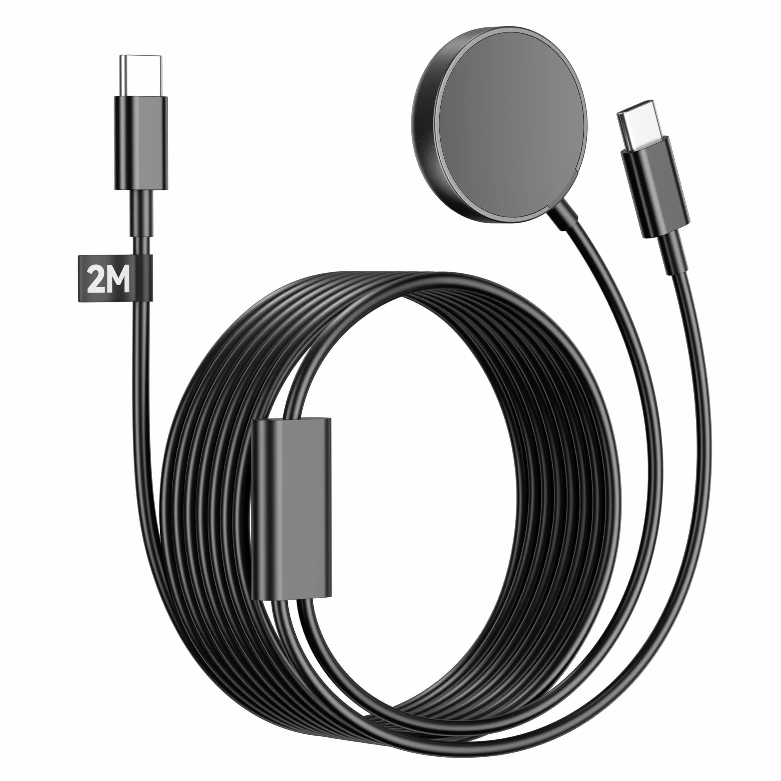 BLITEZZ 2 w 1 Przewód do ładowarki Samsung z magnetyczną ładowarką dla zegarka Samsung/Przewód USB C o długości 2 m kompatybilny z Samsung Galaxy Watch 6/6 Classic/5/5 Pro/4/3/2/Active/Galaxy S22/S21