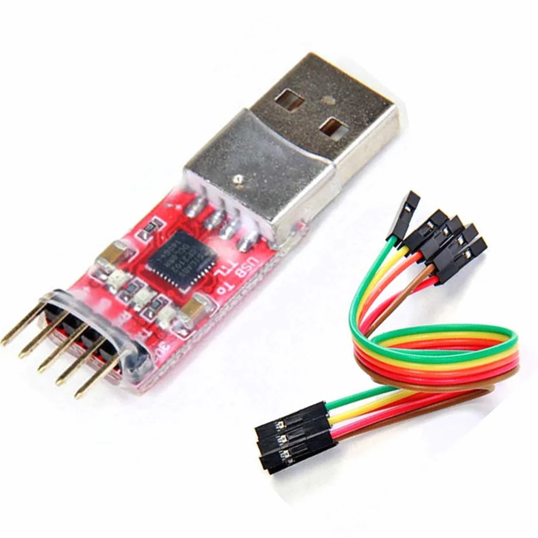 Hailege 2 szt. CP2102 USB 2.0 na TTL UART moduł konwertera szeregowego 5-pinowy STC PRGMR z przewodem Dupont