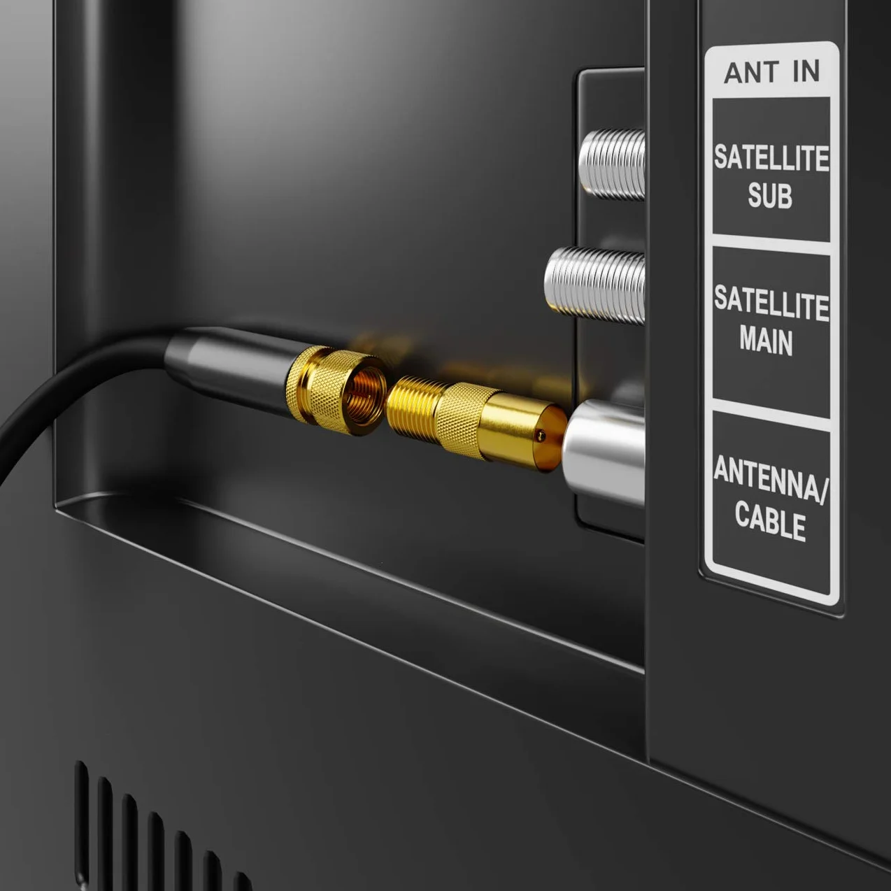 deleyCON SAT adapter ZESTAW Wtyczka F do kabla antenowego Złącze F złącze koncentryczne Gniazdo F do 1x wtyczki anteny IEC i 1x gniazda anteny IEC
