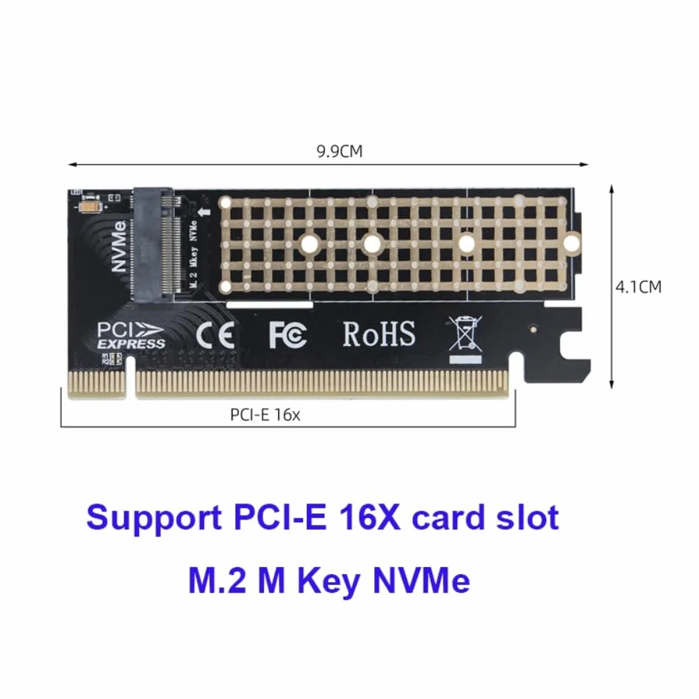 DollaTek M.2 NVMe SSD na PCI-E 3.0 X16 adapter M-Key karta interfejsu z pe?n? pr?dko?ci?