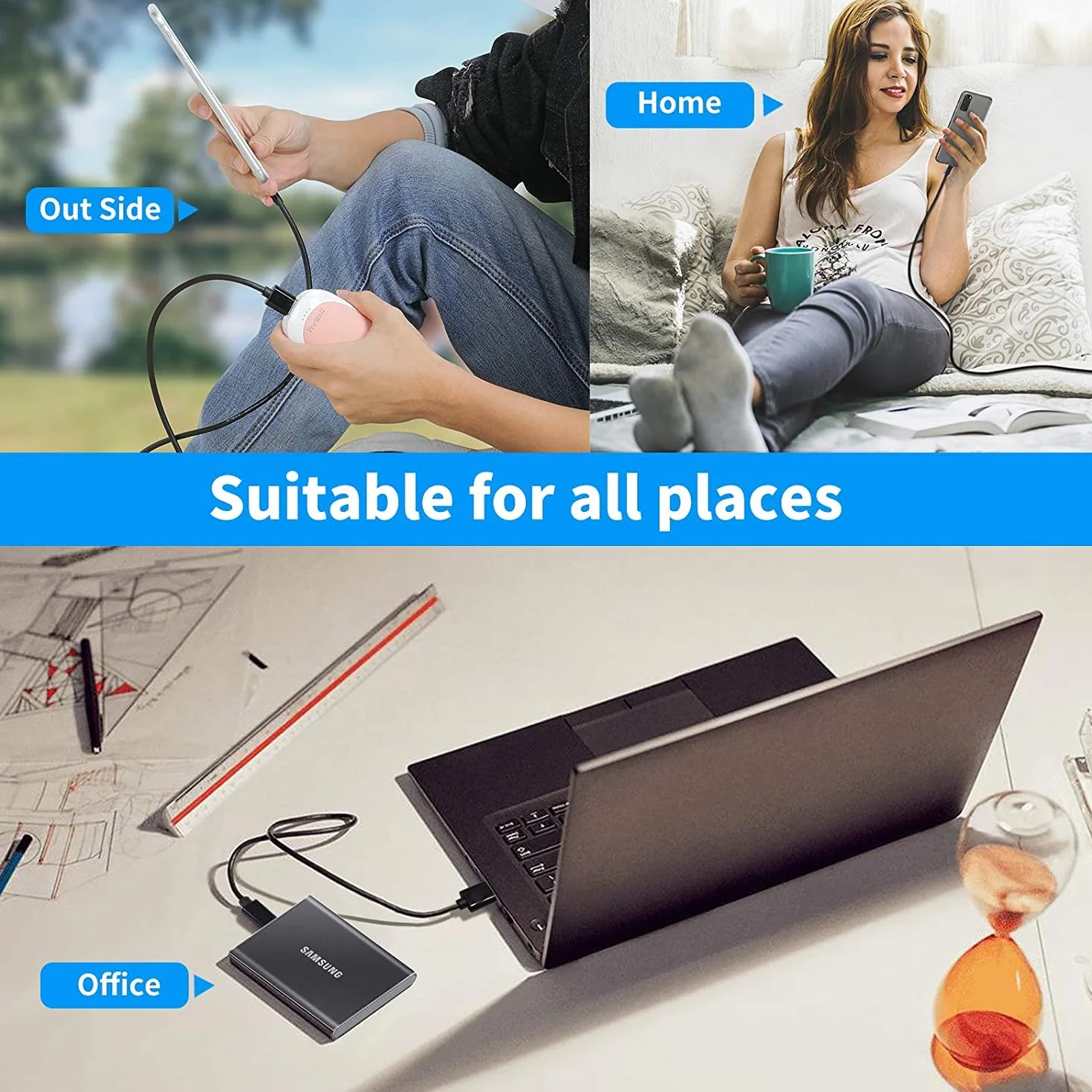 PremiumCord USB-C na USB 2.0 Kabel połączeniowy 3m, szybkie ładowanie do 3A, kabel do ładowania i kabel do transmisji danych, USB 3.1 typ C męski na USB 2.0 typ A męski, kolor czarny, długość 3m