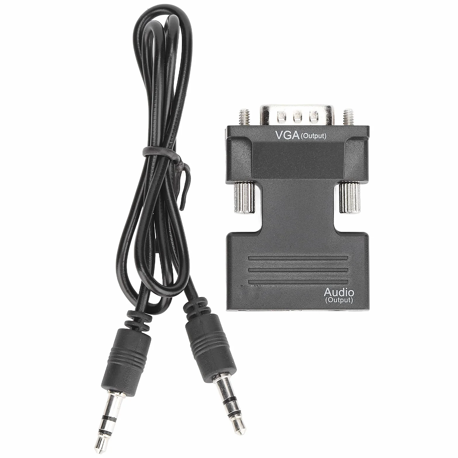 Konwerter Przejściówka HDMI na VGA 1080P - Synchronizacja Audio i Wideo z Kablem Audio 3,5 Mm do Laptopów, Komputerów, Monitorów