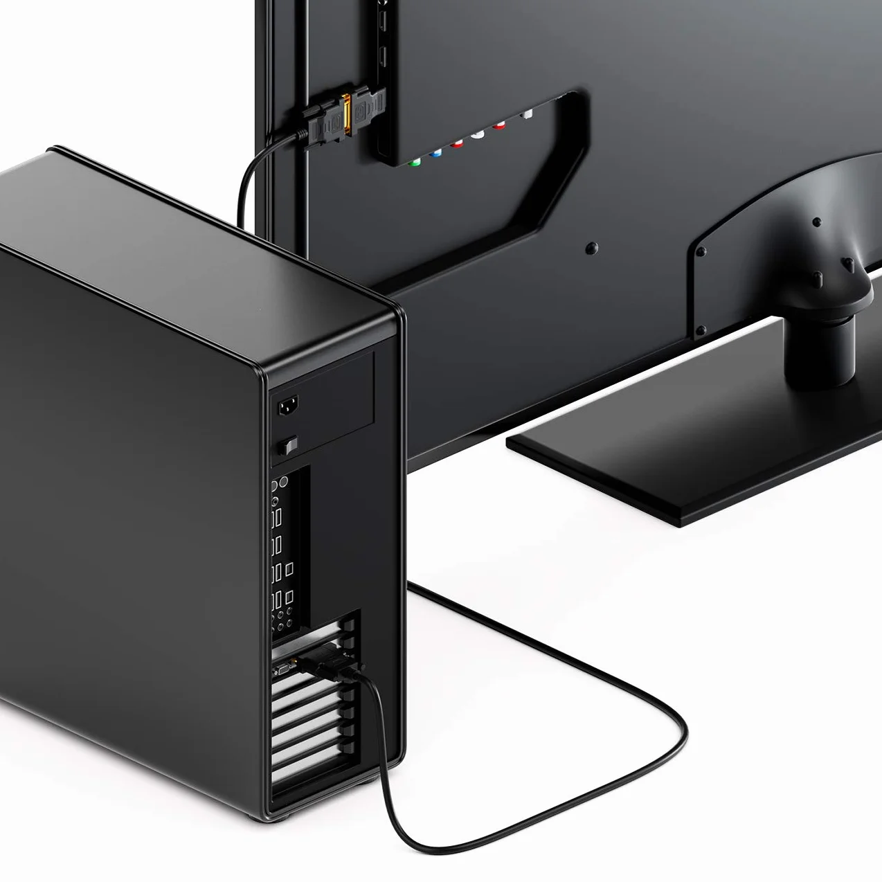 deleyCON Adapter HDMI do DVI - Gniazdo DVI do Wtyczki HDMI 1920x1200 1080p - Czarny