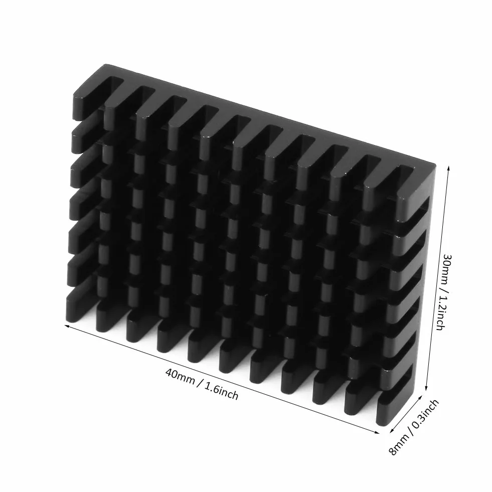 FTVOGUE 5 sztuk P40 x 8 x 30-B aluminiowe żebra radiatorowe radiator moduł radiatora do CPU elektroniczna płytka obwodu drukowanego chip 40 x 8 x 30 mm