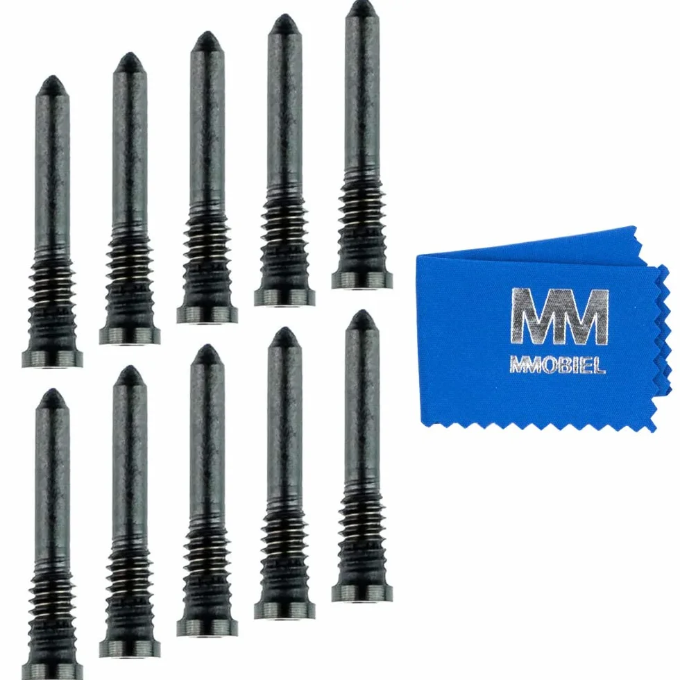 MMOBIEL 10 x bottenskruvar kompatibla med iPhone 12 Pro Max / 12 Pro / 12/11 Pro Max / 11 Pro / 11 / XS Max/XS/XR/X - svart