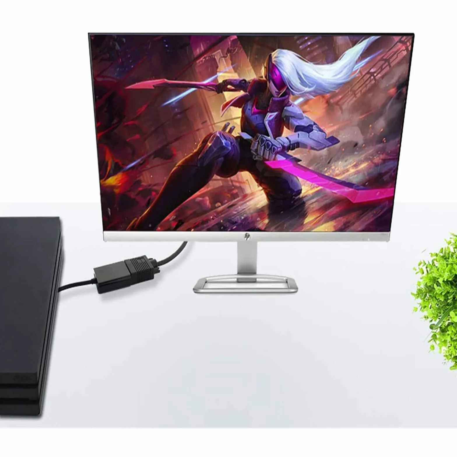 Jsdoin 1080P Active HDTV adapter HDMI na VGA (męski na żeński) konwerter z dźwiękiem do komputera, monitora, projektora, HDTV, Xbox (czarny1)