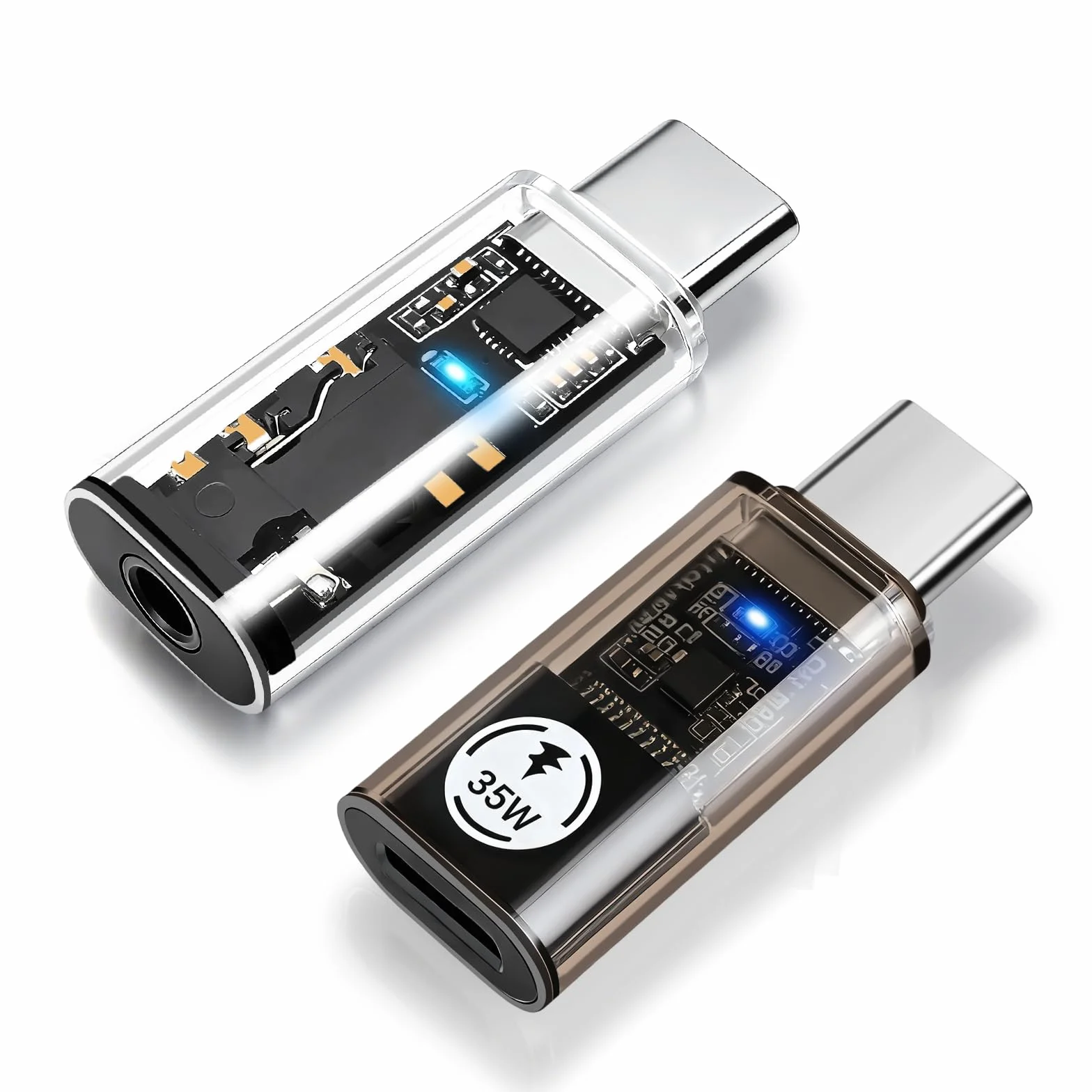 Wtyczka USB C na adapter audio 3,5 mm i konwerter USB-C na Lightning, szybkie ładowanie 35 W, transmisja danych 480 Mbit/s