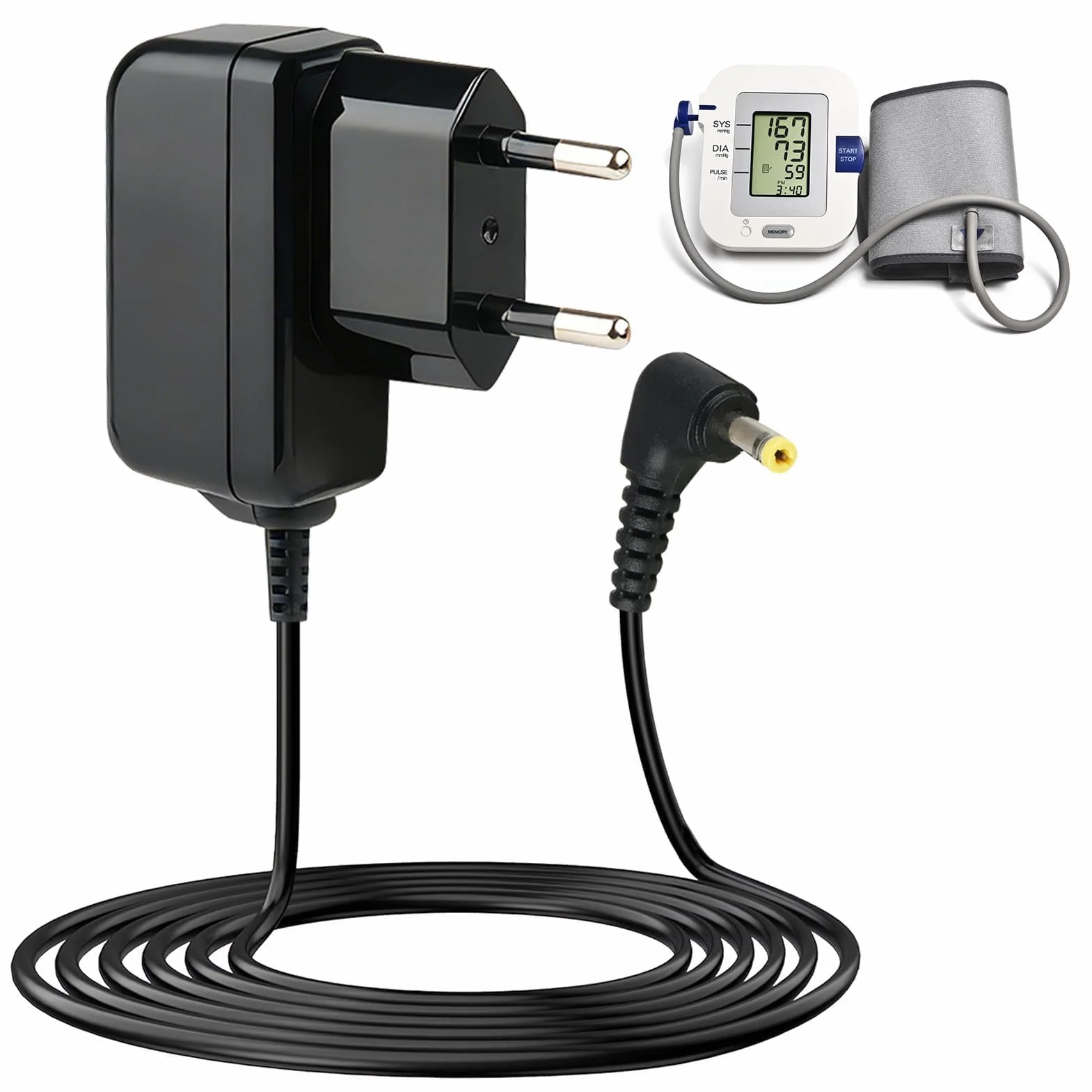 6 V Nzasilacz 6 V ?adowarka ci?nieniomierz do Omron HHP-CM01 M2 M3 M4 M6 M7 M2 Basic, M3 Comfort, M7 Intelli IT, X2 X3 X4 X6, X2 Basic, X7 Smart Power Adapter do Omron