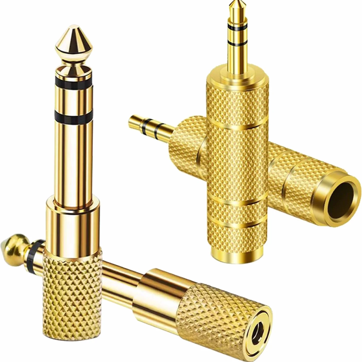 Mepsies Adapter słuchawkowy 6,35mm na 3,5mm TRS Stereo Audio Jack 4 sztuki