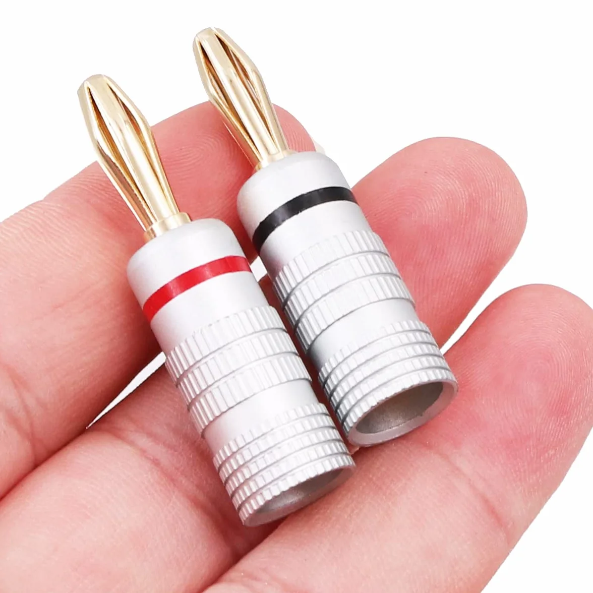 WANGCL 4 szt. 4 mm wtyczki bananowe złącze kabla głośnika wtyczki bananowe głośnik do wzmacniacza odbiornika HiFi