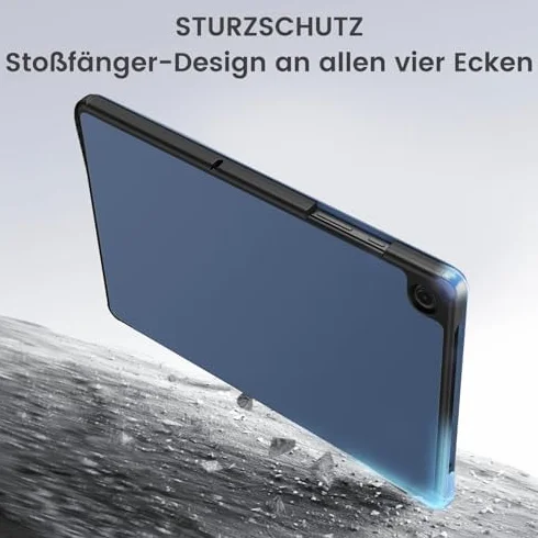 Etui ochronne do Samsung Galaxy Tab A11+ A9+ 11 cali (2025/2023), twarde, Auto Sleep/Wake, niebiesko-szare